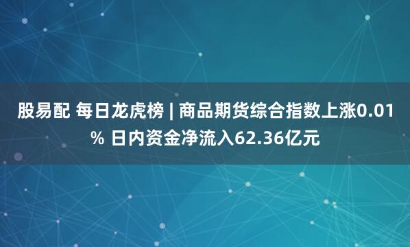 股易配 每日龙虎榜 | 商品期货综合指数上涨0.01% 日内资金净流入62.36亿元