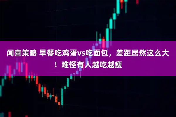 闻喜策略 早餐吃鸡蛋vs吃面包，差距居然这么大！难怪有人越吃越瘦