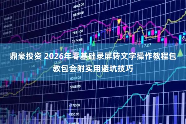 鼎豪投资 2026年零基础录屏转文字操作教程包教包会附实用避坑技巧