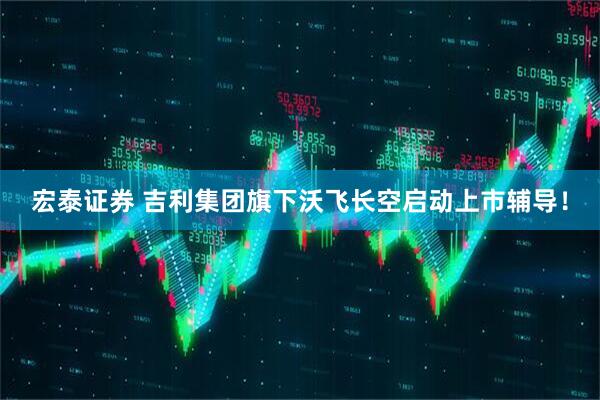宏泰证券 吉利集团旗下沃飞长空启动上市辅导！