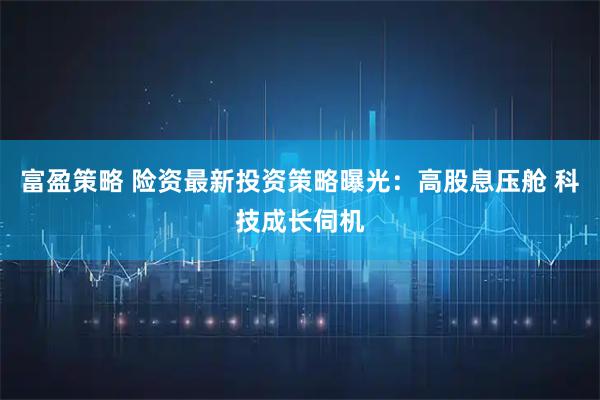 富盈策略 险资最新投资策略曝光：高股息压舱 科技成长伺机